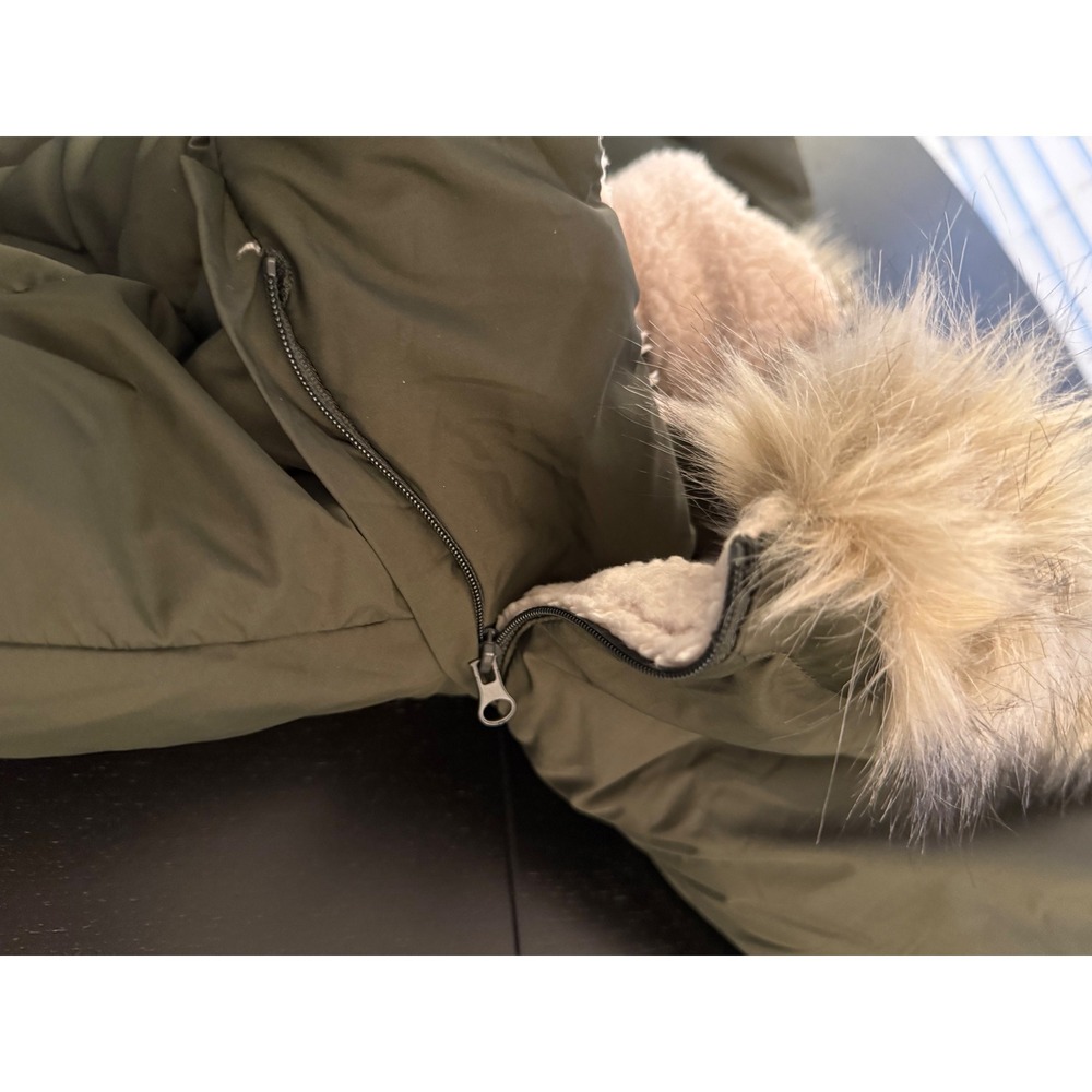 Ralph Lauren Down Parka Womens L Olive Green Hooded Full-Zip Winter Coat Jacket - Picture 14 of 16